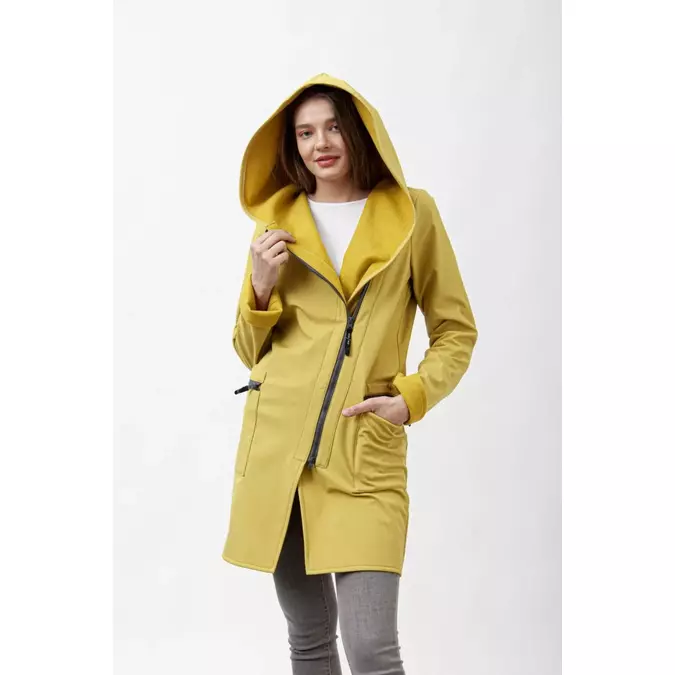 ille/olla FIODA 2.0 kabát, szín: mustárságra