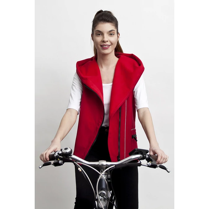 ille-olla FIODI BIKE mellény, szín: meggypiros